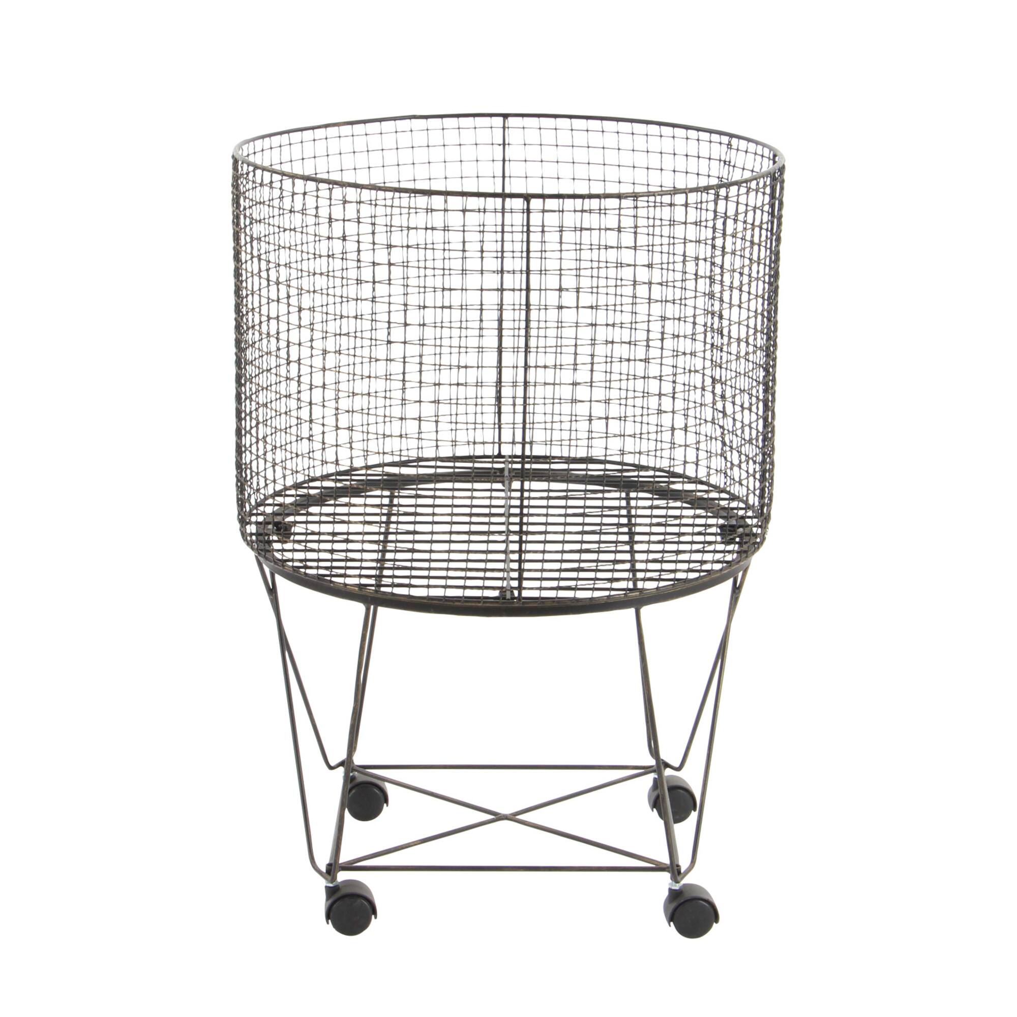Bronze Farmhouse Metal Storage Cart